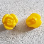 Fantasieknoopjes voor kinderen en baby's Bloemmotief N°01-03 Geel 01