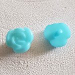 Button fantasie, kinderen, baby's Bloemenpatroon N°01-05 Lichtblauw