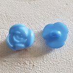 Knoop fantasie, kinderen, baby's Bloemmotief nr. 01-06 Medium blauw