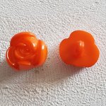 Fantasieknoopjes voor kinderen en baby's Bloemmotief N°01-10 Oranje