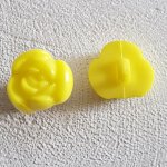Knoop fantasie, kinderen, baby's Bloemenpatroon N°01-12 Geel 02