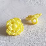 Fantasieknoopjes voor kinderen en baby's Bloemmotief N°02-07 Geel