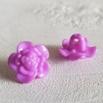 Fantasieknoopjes voor kinderen en baby's Bloemmotief nr. 03-08 Paars
