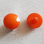 Fantasieknopen voor kinderen en baby's Plat facetpatroon nr. 05-07 Oranje