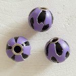 Ronde lederen kraal N°09 Violet
