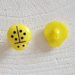 Knoop fantasie, kinderen, baby's Lieveheersbeestje patroon N°01-07 Licht geel