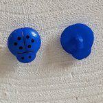 Fantasieknoopjes voor kinderen en baby's Lieveheersbeestje patroon N°01-10 Donkerblauw