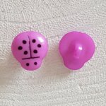 Mooie knopen, kinderen, baby's Lieveheersbeestje patroon N°01-11 Paars