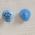 Mooie knopen, kinderen, baby's Lieveheersbeestje patroon N°01-12 Hemelsblauw