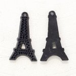 Zwarte hars Eiffeltoren hanger bedel