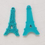 Turquoise hars Eiffeltoren bedel