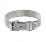 Roestvrij stalen armband 10 mm zilver