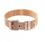 Roestvrij stalen armband 10 mm roze goud