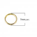 20 open verbindingsringen 07 mm goud