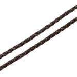 Rond gevlochten leer Koffie 03 mm x 2 meter