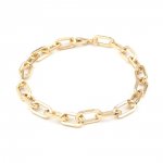 Ovale maasarmband 16K verguld 22 cm N°03