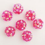 Acryl en strass kraal 10 mm shamballa stijl N°02