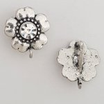 Bloem bedel Metaal N°063 Zilver