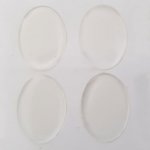4 zelfklevende Hars Cabochons 18 x 25 mm Transparant