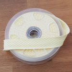 Geel Gingham Fancy Bias Alle Textiel 1 Meter Kraag 09