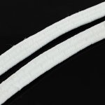 Elastisch wit vlak rubber 5 mm x 10 meter