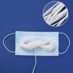 1 Meter Elastisch Masker Polyester rond 2,3 mm Wit