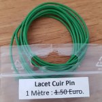 1 meter Glad leren rond koord Pin 1 mm