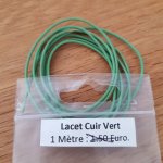 1 meter Rond glad leerkoord Groen 1 mm
