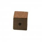 10 Houten Kralen Kubus / Vierkant 10 mm Donkerbruin