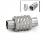 Roestvrij stalen magnetische sluiting 05 mm Zilver N°01