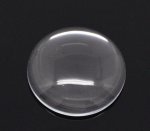 Cabochon Rond 25 mm in helder braamglas N°11 standaard