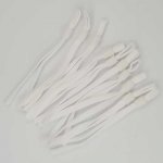 10 Witte elastische koordbanden met verstelbare gesp voor bevestiging van het masker. N°02.