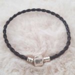 Europese Gevlochten Clip Armband Gewoon 02 VAN 15 TOT 23 CM Donkerbruin