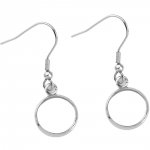 10 oorbelhouders 25 mm N°06 Zilver