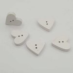 Houten knoop, wit hart N°01-05