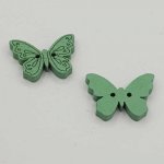 Houten vlinderknop groen N°01-07