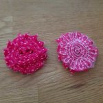 Gerafelde stoffen bloem nr. 46