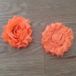 Gerafelde stoffen bloem nr. 54