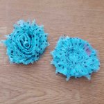 Gerafelde stoffen bloem Fancy nr. 75-1