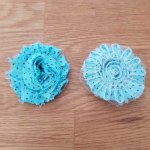 Gerafelde stoffen bloem Fancy nr. 75-2