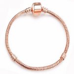 Europese Clip Armband 20cm Gladde Gouden Sluiting