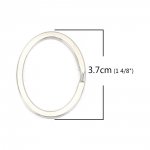 Ovale sleutelhanger Roestvrij staal 37 x 29 mm