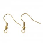Oorbelhouder N°24 18 K vergulde haak x 2 paar