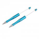 Groenblauwe decoratieve kraalpen voor maatwerk x 1 stuk