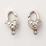 Karabijnsluiting Hart N°04 Zilver