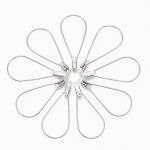 Creool ovaal roestvrij staal 17x37 mm zilver x 2