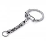Zilveren metalen sleutelhanger 6 cm