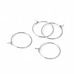 Creoolse Oorbelhouder Roestvrij Staal Zilver N°03-20 mm x 5 paar