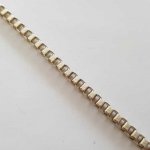 Ketting 4 mm vierkant gaas Zilver