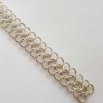 20 cm kettingvorm 8 geschakeld kleur Zilver